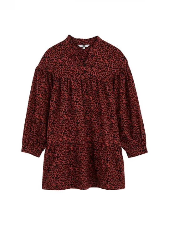 Foto van product WE Fashion Jurk bordeaux / zwart