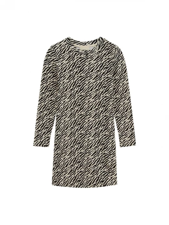 Foto van product WE Fashion Jurk crème / zwart