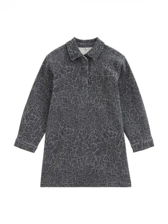 Foto van product WE Fashion Jurk grey denim / donkergrijs