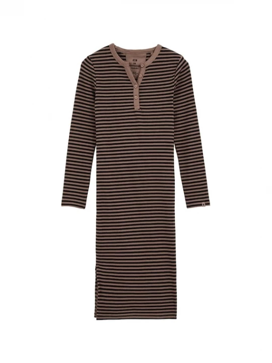 Foto van product WE Fashion Jurk lichtbruin / zwart