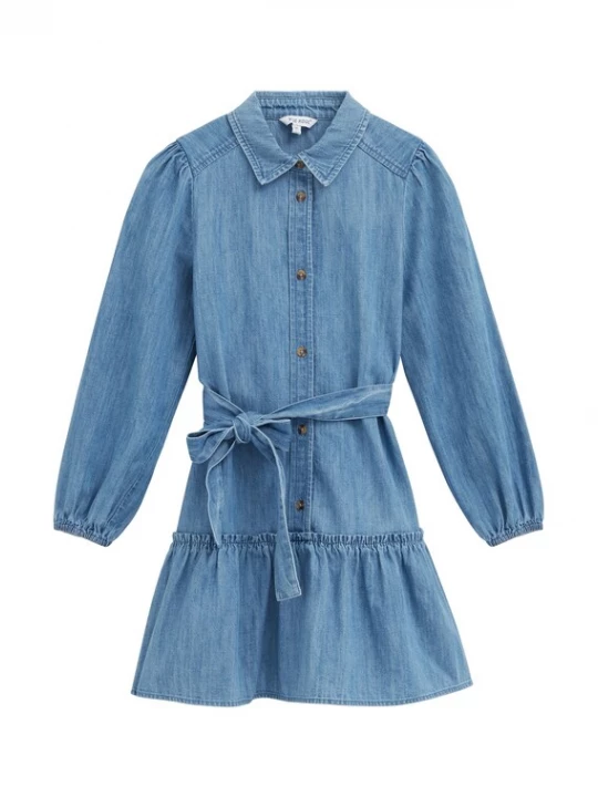 Foto van product WE Fashion Jurk 'Meisjes' blauw denim