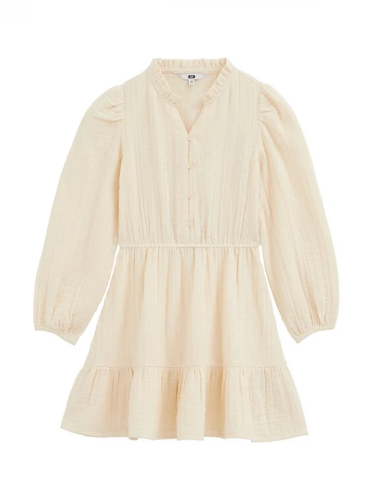 Foto van product WE Fashion Jurk pasteelgeel