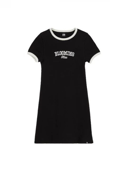 Foto van product WE Fashion Jurk zwart / wit