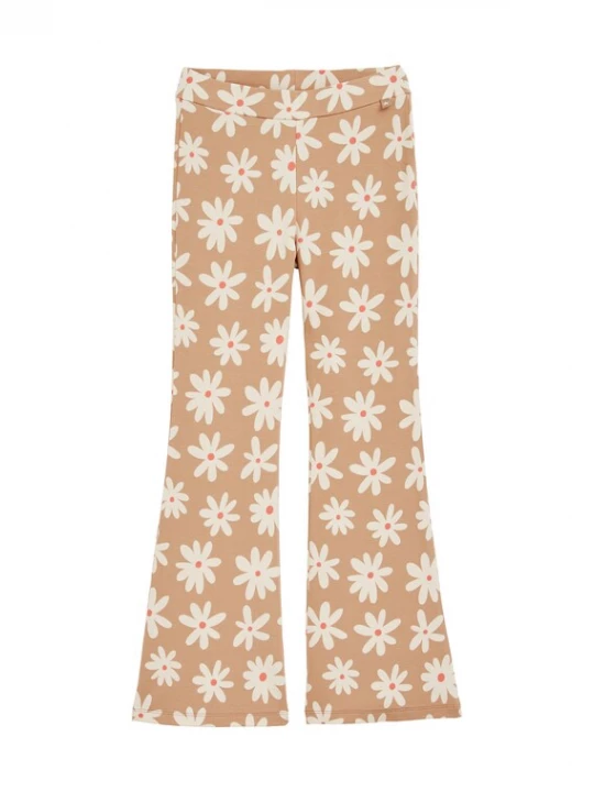Foto van product WE Fashion Leggings bruin / donkeroranje / wit