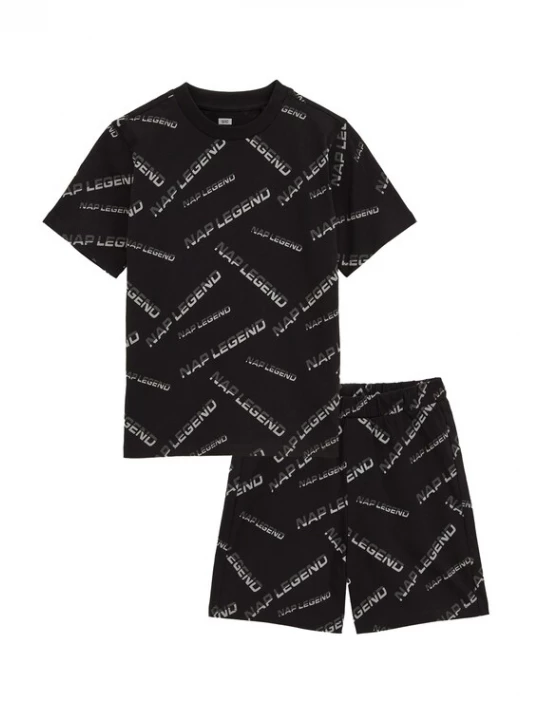 Foto van product WE Fashion Nachtkledij lichtgrijs / donkergrijs / zwart