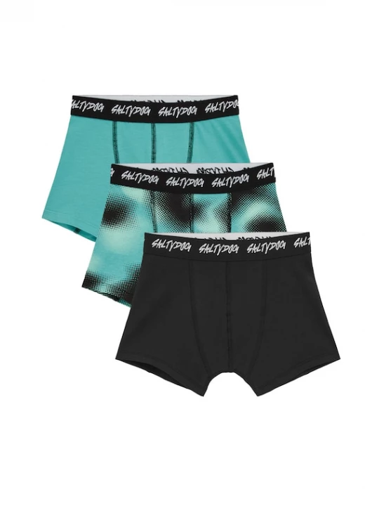Foto van product WE Fashion Onderbroek turquoise / pastelgroen / zwart / wit