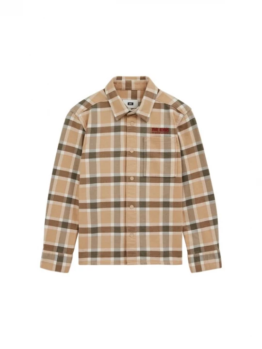 Foto van product WE Fashion Overhemd beige / bruin / lichtgrijs / donkergrijs