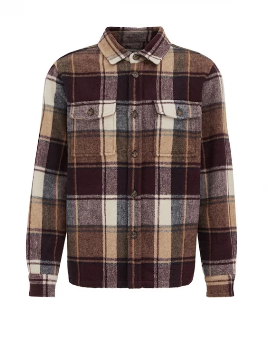 Foto van product WE Fashion Overhemd bourgogne / wijnrood