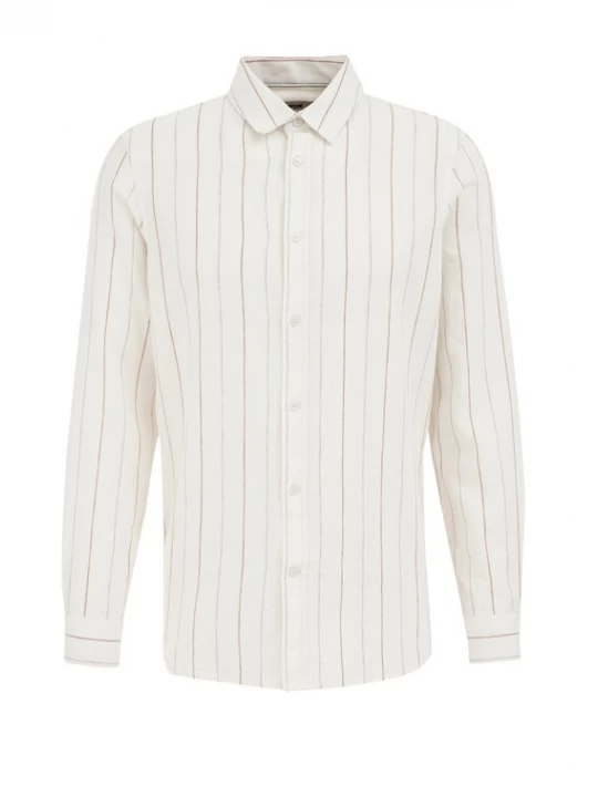 Foto van product WE Fashion Overhemd bruin / grijs / wit