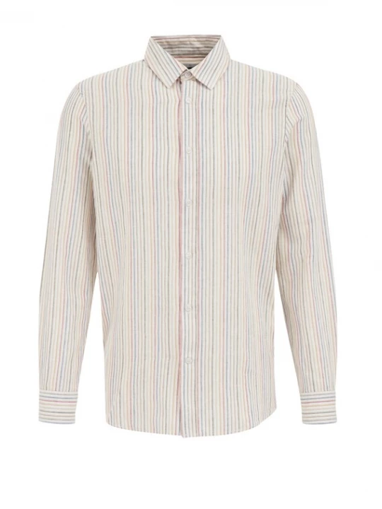 Foto van product WE Fashion Overhemd duifblauw / olijfgroen / rosé / wit