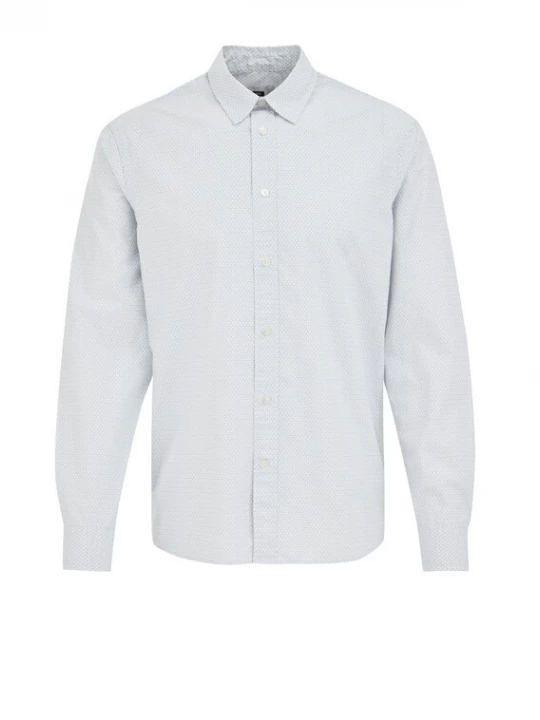 Foto van product WE Fashion Overhemd lichtblauw / offwhite