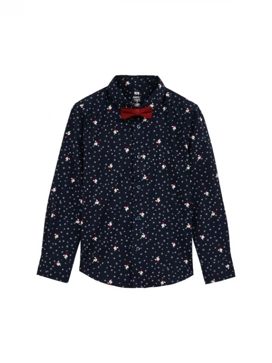 Foto van product WE Fashion Overhemd marine / rood / wit