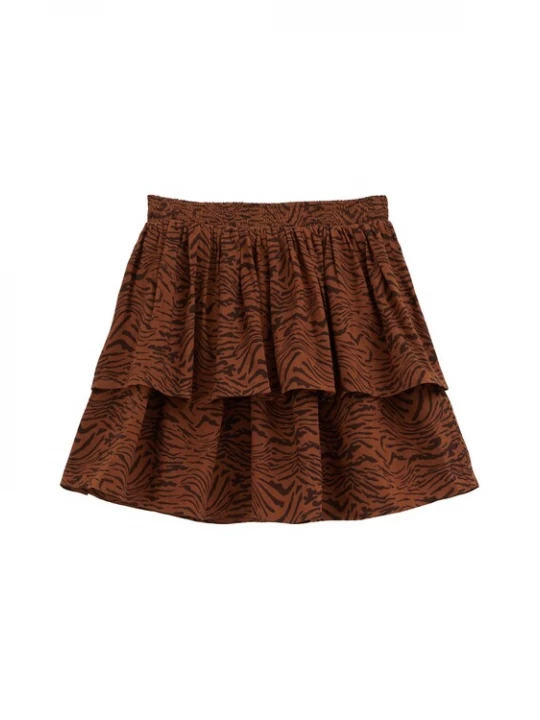 Foto van product WE Fashion Rok bruin / zwart