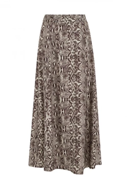 Foto van product WE Fashion Rok chocoladebruin / wit