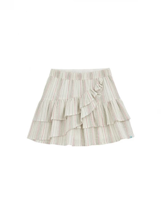 Foto van product WE Fashion Rok groen / framboos / wit