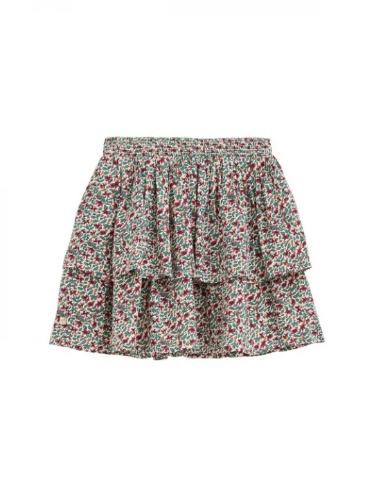Foto van product WE Fashion Rok groen / rood / donkerrood / wit