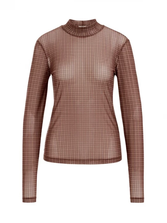 Foto van product WE Fashion Shirt beige / bruin / lichtbruin