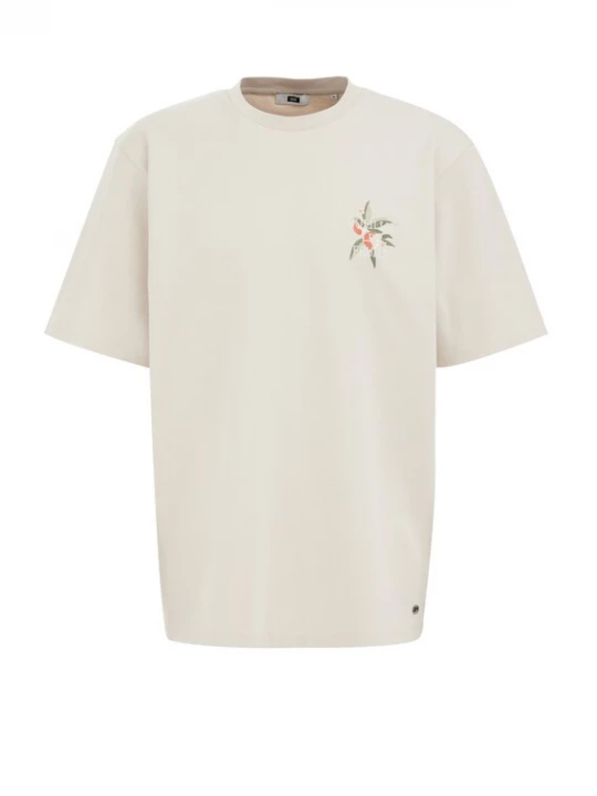 Foto van product WE Fashion Shirt beige / donkergroen / rood / offwhite