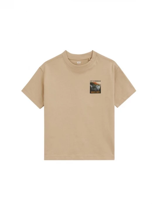 Foto van product WE Fashion Shirt beige / lichtgrijs / oranje / zwart