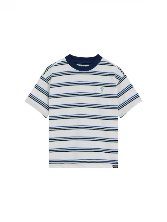 Foto van product WE Fashion Shirt blauw / navy / lichtgroen / offwhite