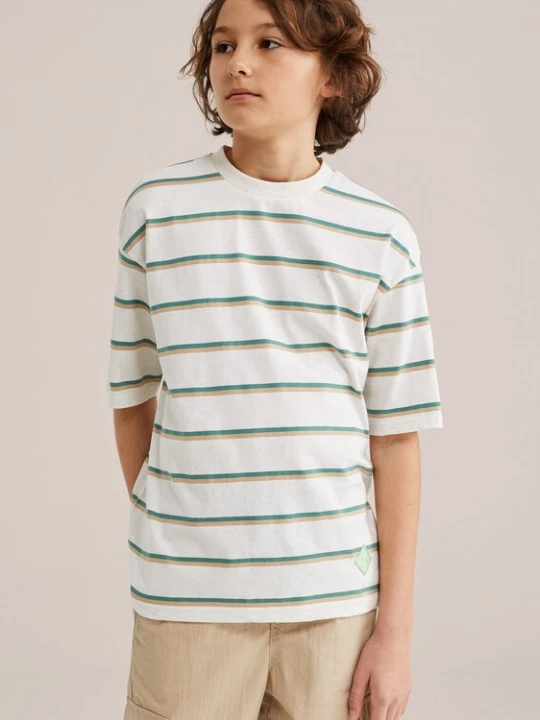 Foto van product WE Fashion Shirt camel / lichtbeige / donkergroen