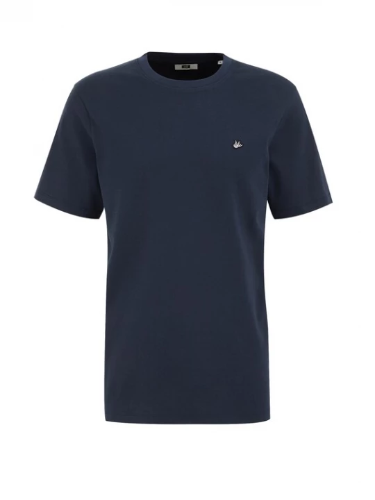 Foto van product WE Fashion Shirt donkerblauw / pasteelgeel / zwart