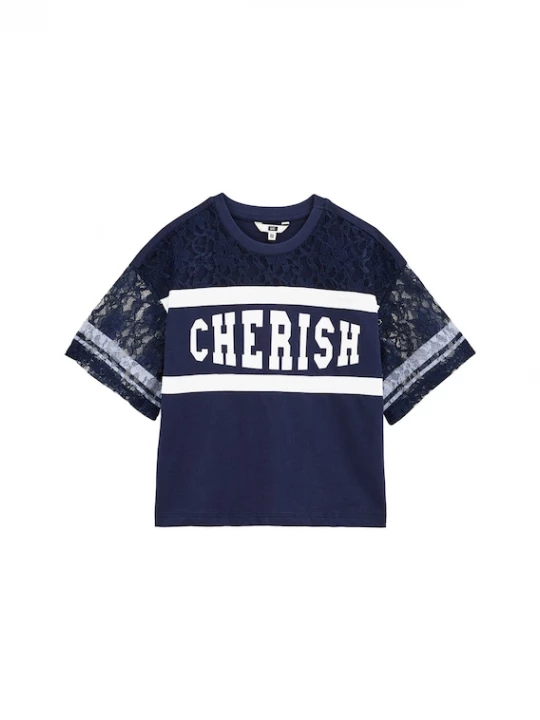 Foto van product WE Fashion Shirt donkerblauw / wit