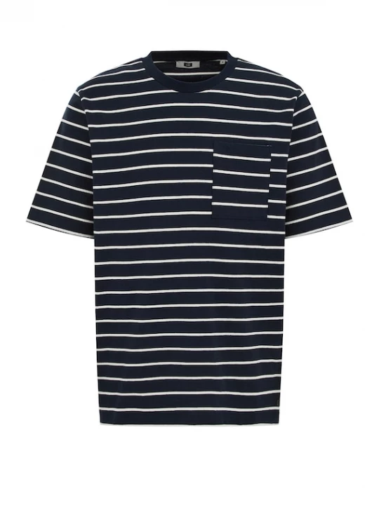 Foto van product WE Fashion Shirt donkerblauw / wit