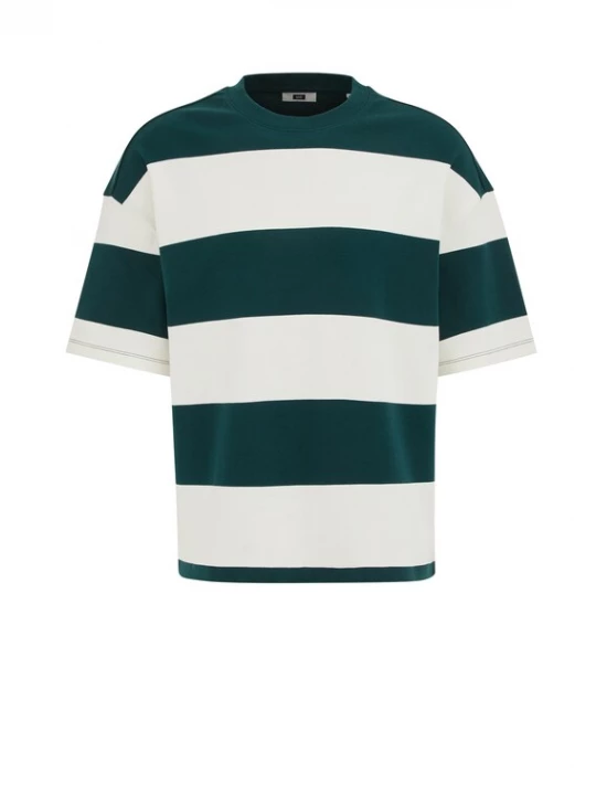 Foto van product WE Fashion Shirt donkergroen / wit