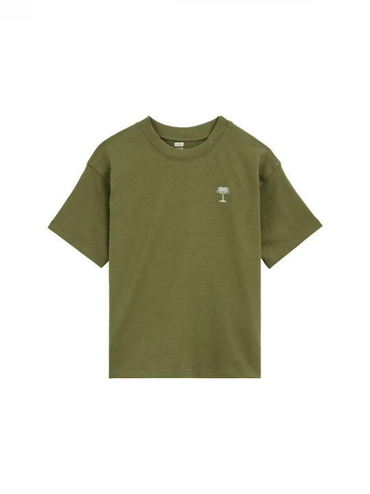 Foto van product WE Fashion Shirt geel / olijfgroen / wit