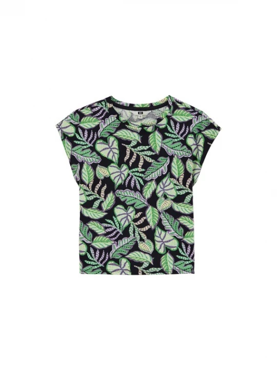 Foto van product WE Fashion Shirt groen / lila / lichtlila / zwart