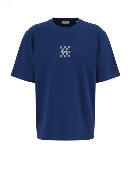 Foto van product WE Fashion Shirt kobaltblauw / offwhite