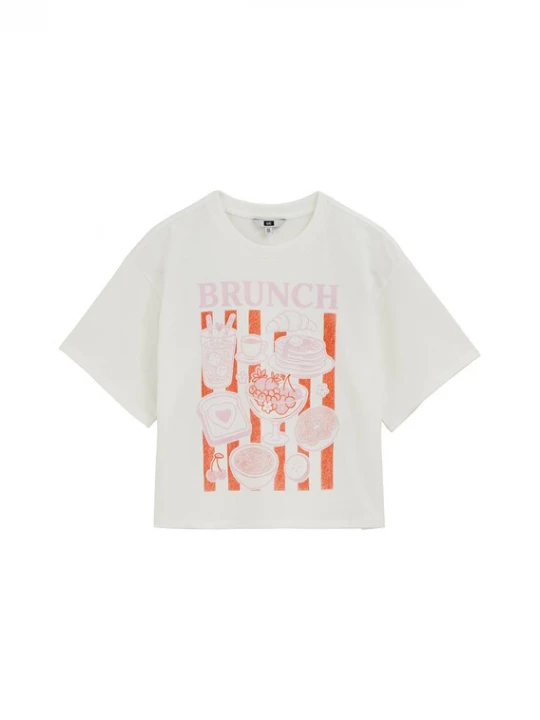Foto van product WE Fashion Shirt koraal / rosa / offwhite