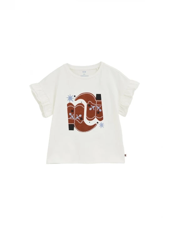 Foto van product WE Fashion Shirt lichtblauw / bruin / zwart / wit