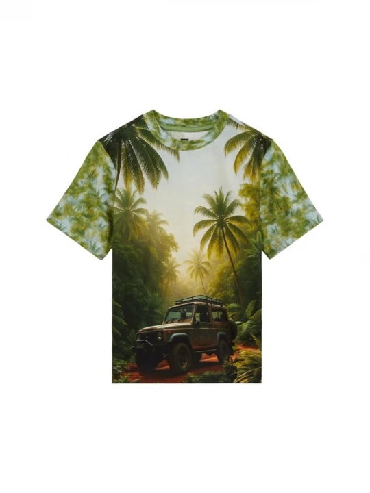 Foto van product WE Fashion Shirt lichtblauw / groen / olijfgroen / donkergroen