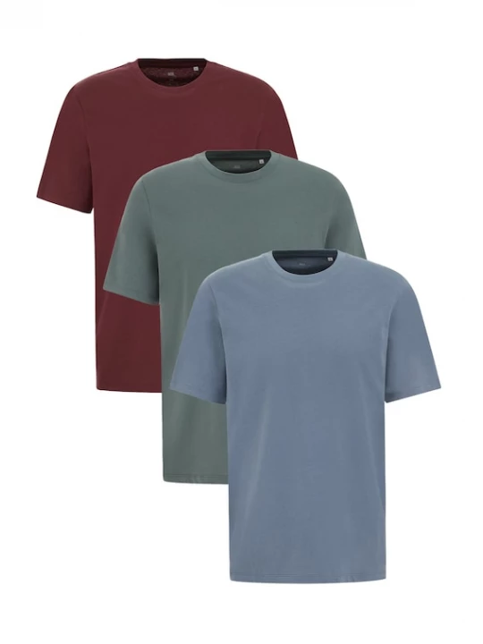 Foto van product WE Fashion Shirt lichtblauw / pastelgroen / wijnrood