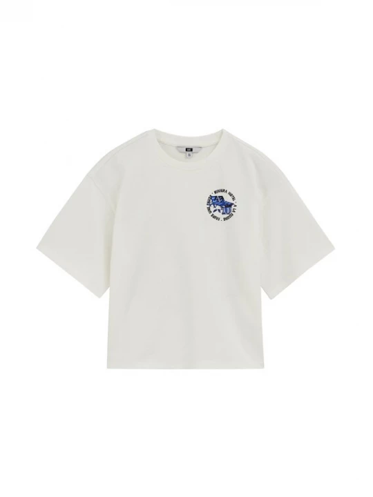 Foto van product WE Fashion Shirt 'Meisjes' kobaltblauw / zwart / wit