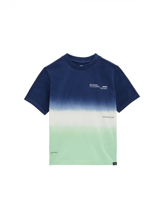 Foto van product WE Fashion Shirt navy / lichtgroen / wit