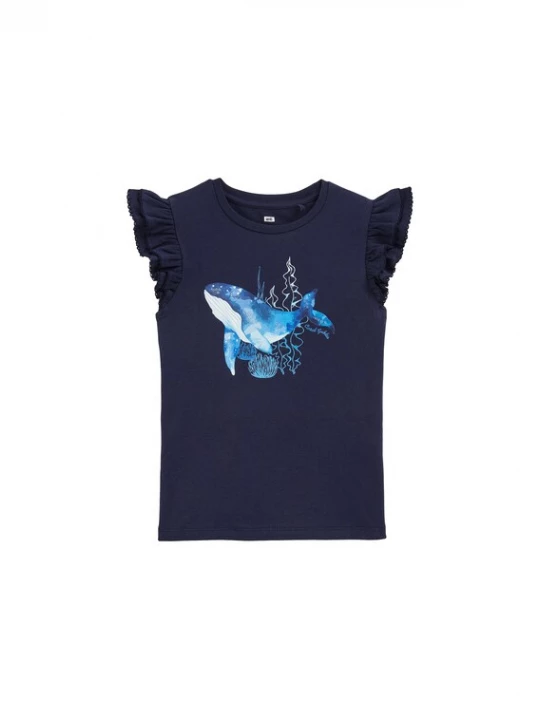 Foto van product WE Fashion Shirt navy / pastelblauw / wit