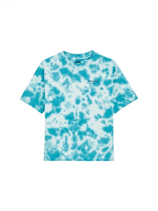 Foto van product WE Fashion Shirt neonblauw / donkerblauw / offwhite