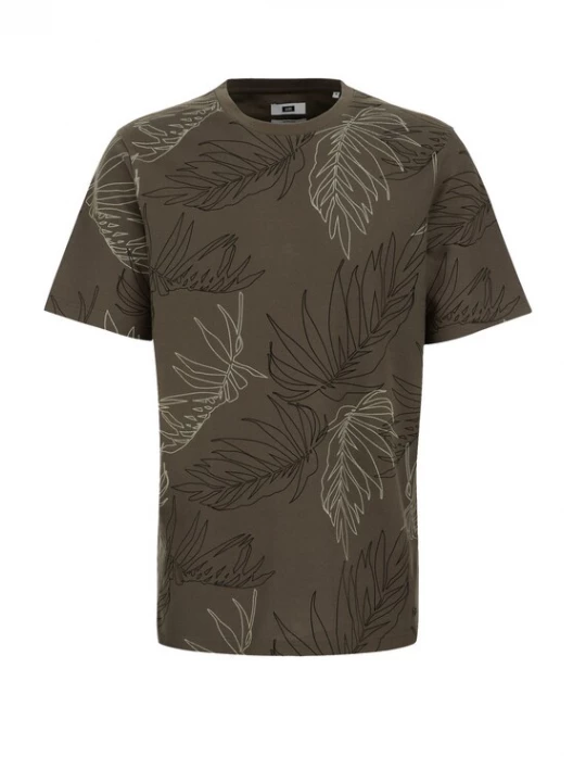 Foto van product WE Fashion Shirt olijfgroen / lichtgroen / zwart