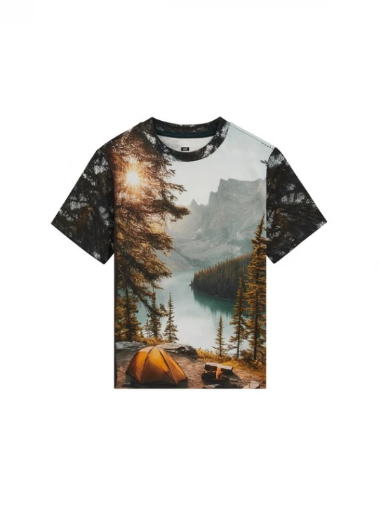 Foto van product WE Fashion Shirt opaal / donkerbruin / goudgeel / lichtgrijs