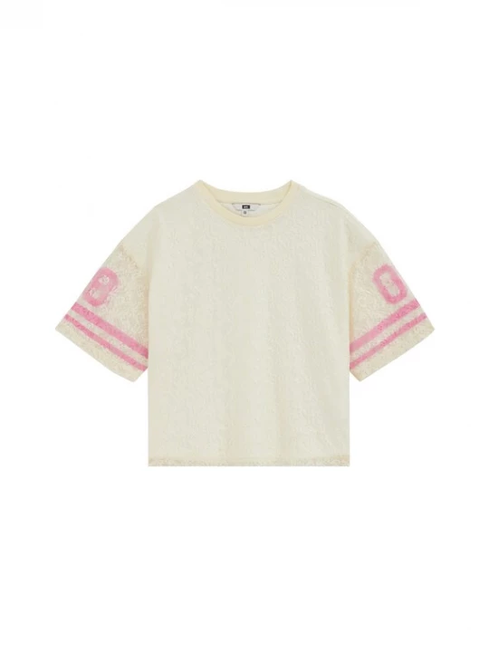 Foto van product WE Fashion Shirt pasteelgeel / lichtroze