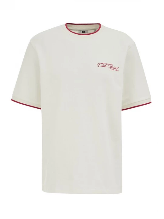 Foto van product WE Fashion Shirt rood / offwhite