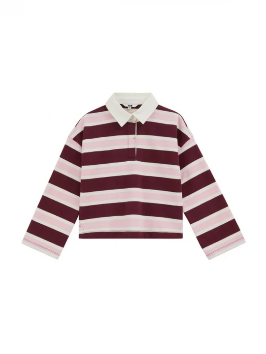Foto van product WE Fashion Shirt rosa / bourgogne / wit