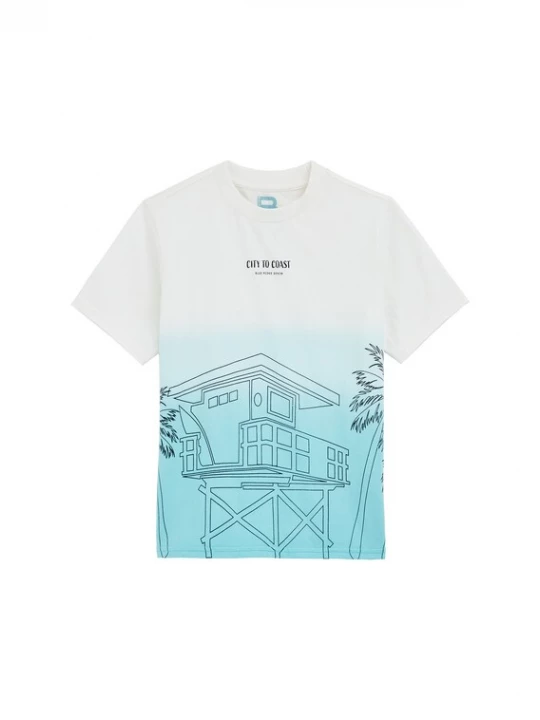 Foto van product WE Fashion Shirt turquoise / wit