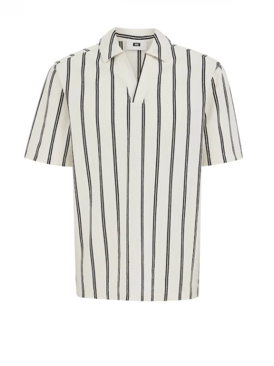 Foto van product WE Fashion Shirt zwart / offwhite