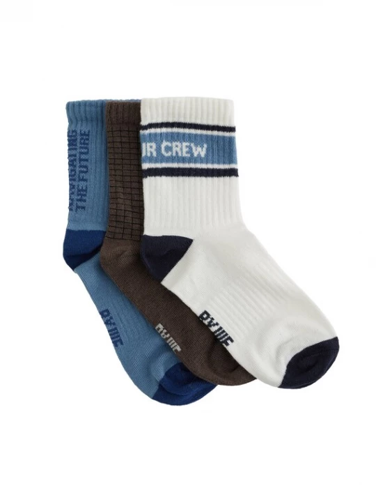 Foto van product WE Fashion Sokken blauw / navy / donkerbruin / wit