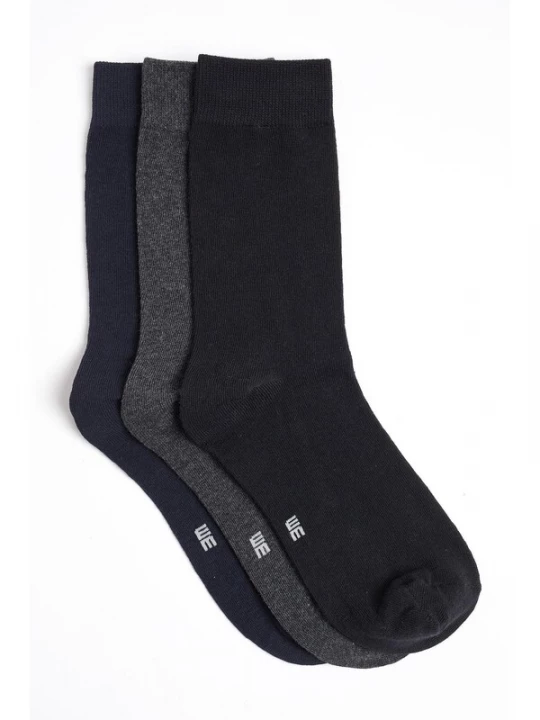 Foto van product WE Fashion Sokken navy / grijs / zwart / wit