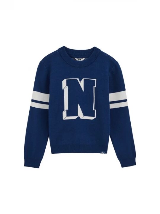 Foto van product WE Fashion Trui donkerblauw / wit